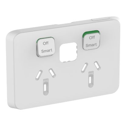 Picture of Skin Connected Socket Wiser, Clipsal Iconic, Horizontal Twin