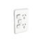 Picture of Double Switch Power Point, Clipsal Iconic, Vertical Mount, 250V, 10A, with Removable Extra Switch
