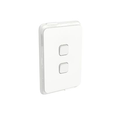 Picture of Switch, Clipsal Iconic, Vertical 2 Gang, 1/2 Way 10AX,230/240V, IP44