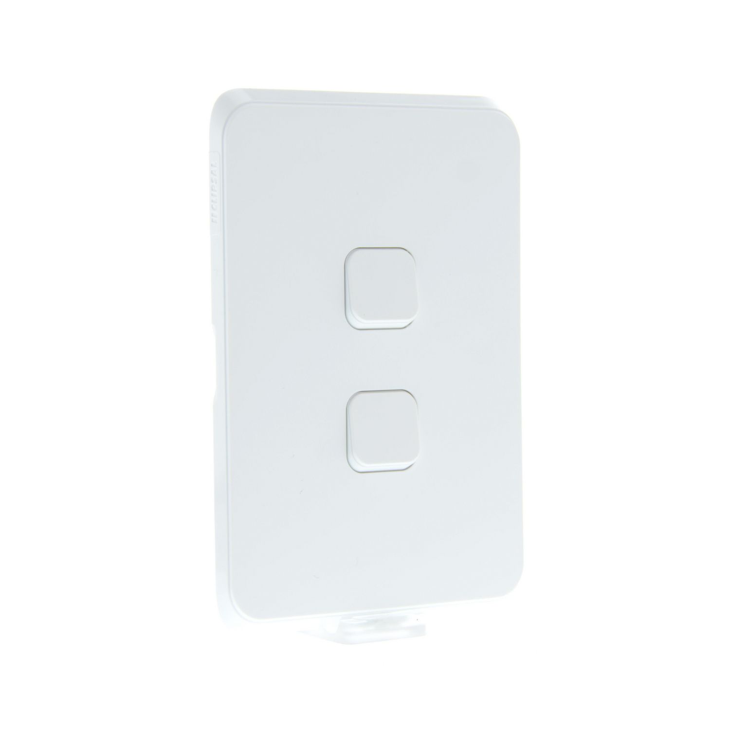 Picture of Double switch, Clipsal Iconic, complete device, vertical, 1/2-way, 10AX, white