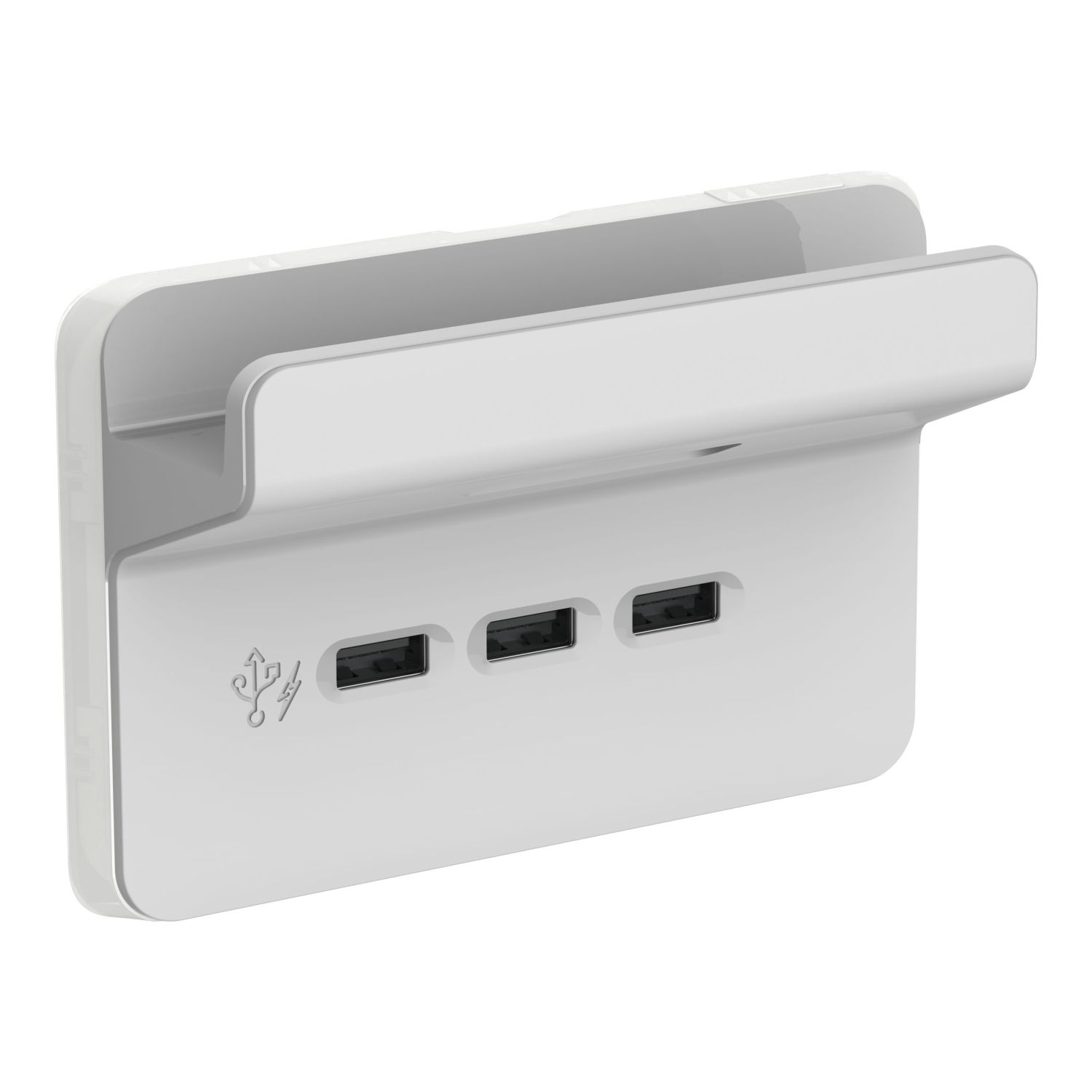 Picture of USB Charging Station Skin with Shelf, Clipsal Iconic, 3 Gang, Horizontal Mount