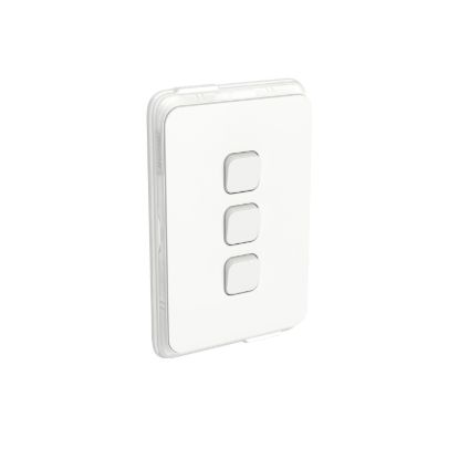Picture of Switch, Clipsal Iconic, Vertical 3 Gang, 1/2 Way 10AX,230/240V, IP44