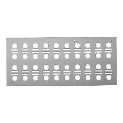 Picture of Labelled Switch Plate, Metal Plate Series, 40 Gang, Stainless Steel, 4 Rows of 10