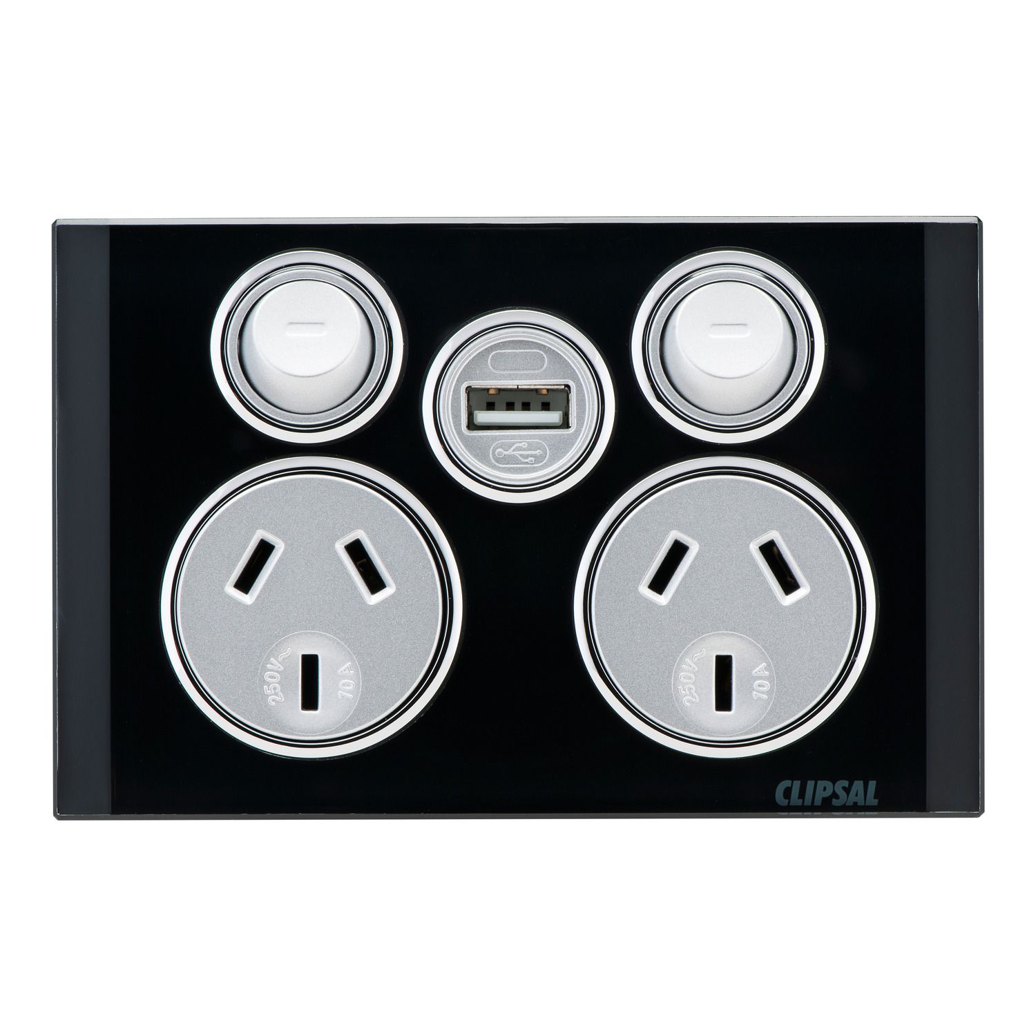 Picture of Socket DGPO 10A 250V Saturn c_w USB Chgr