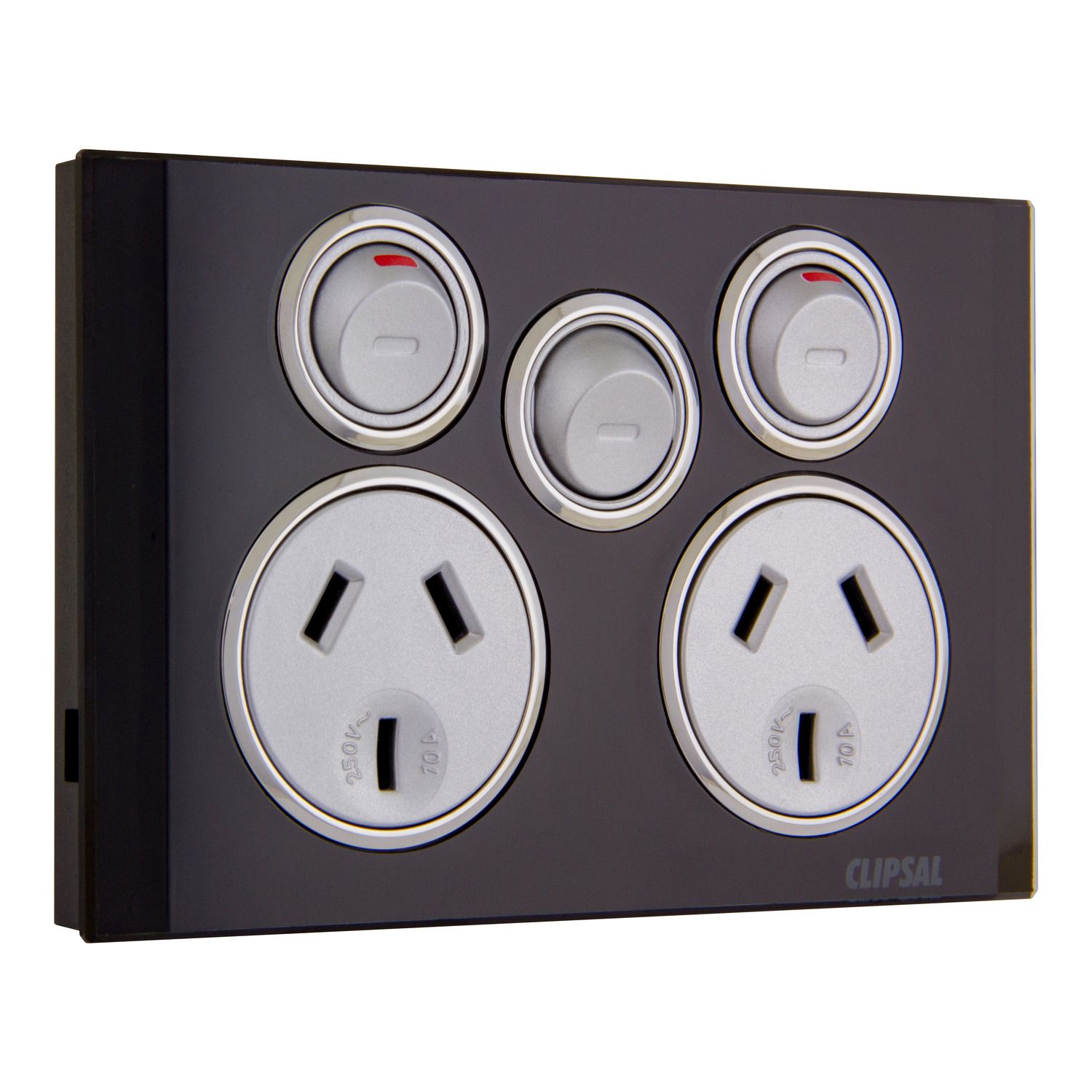Picture of SOCKET TWIN EXTRA REM SWITCH