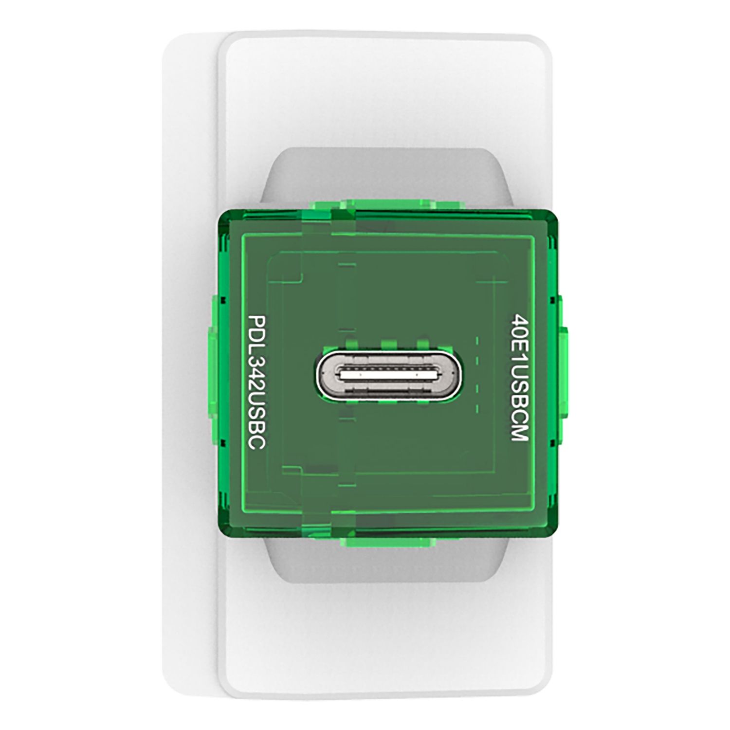 Picture of USB Type C Fast charger module for Pro Series and Iconic ranges, Clipsal Iconic, 25W, 220-240V AC
