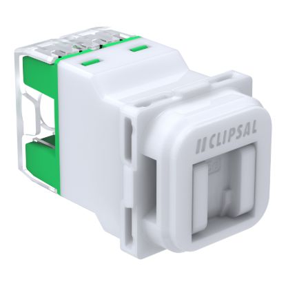 Picture of Actassi S-110 RJ45 Connector, Clipsal Actassi, 40M, Unshielded, Cat5E, Shutter, Bag x1