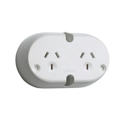 Picture of Twin Socket Outlet, Standard Series, 250VAC, 10A, 3 Pin
