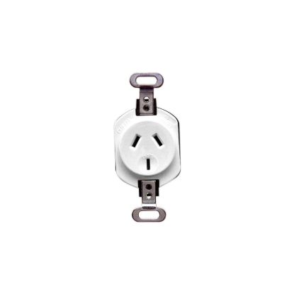 Picture of Power Outlet, Standard Series, Single, Flush Mount, 250V 10A, 3 pin