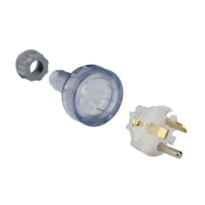 Picture of Plug, Standard Series, Flexible, 3 PIN, Round Earth PIN, 10A, 250V, Heavy Duty