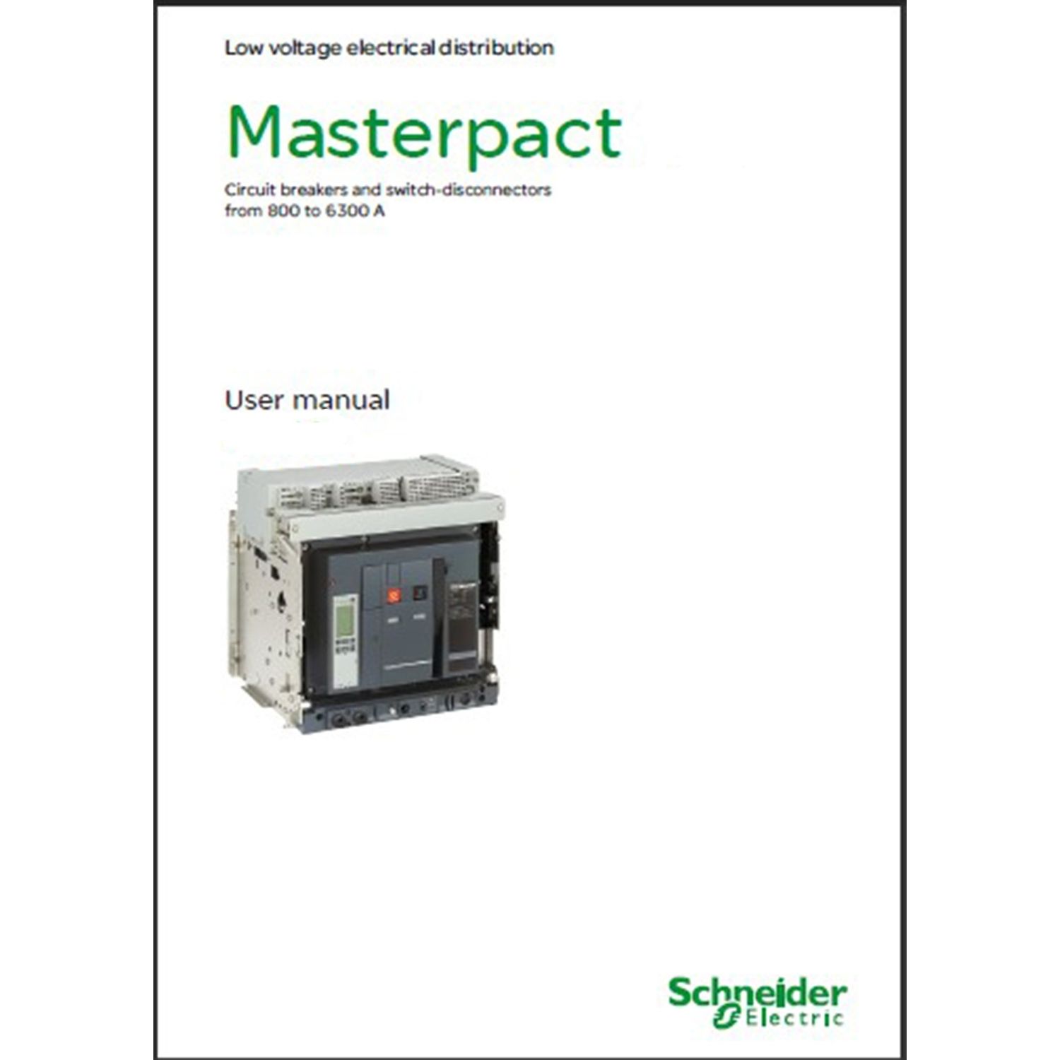 Picture of Instruction sheet, MasterPact NT circuit breaker accessories, spare part
