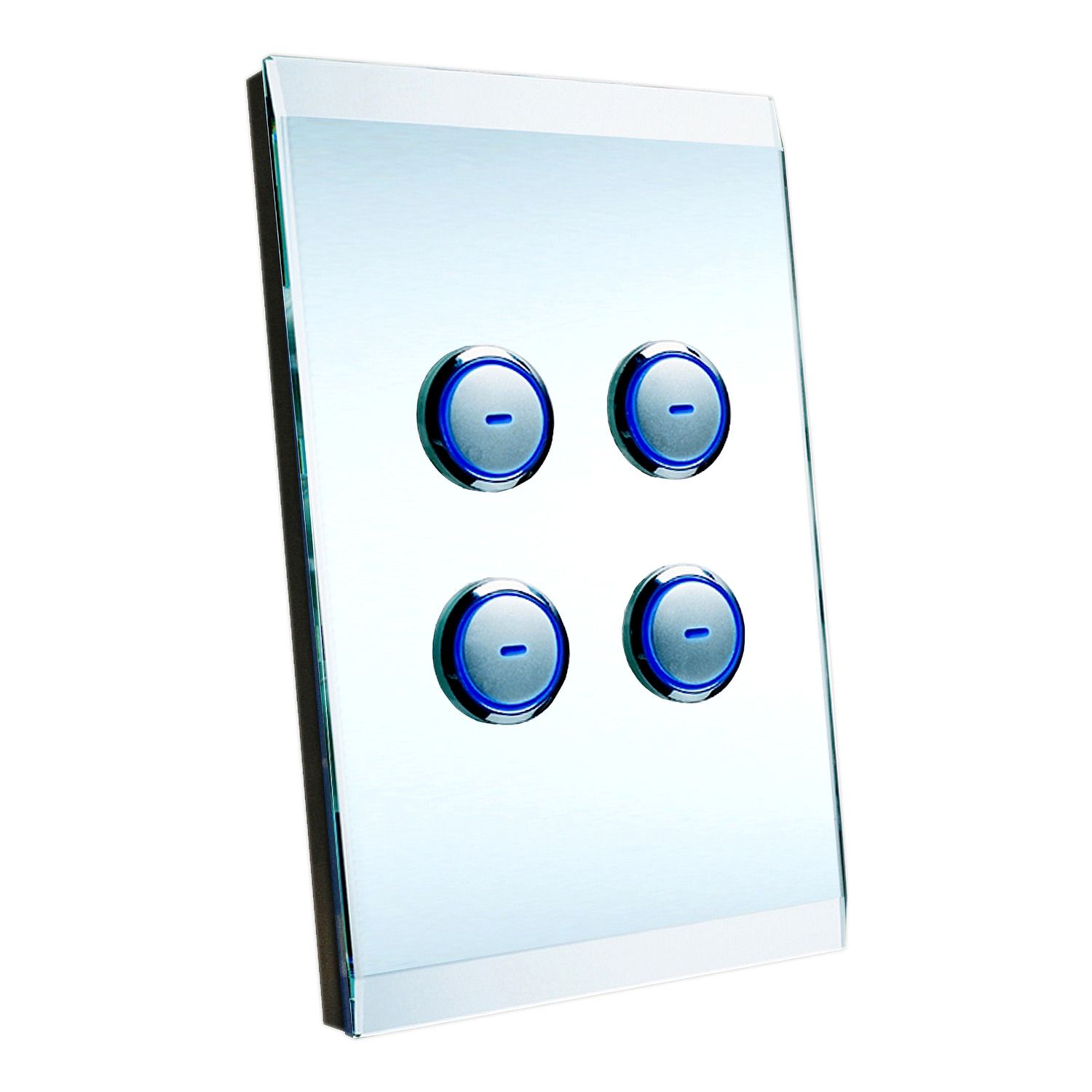 Picture of Glass Fascia, C-Bus Control and Management System, 4 Gang, Saturn Series, Rectangular