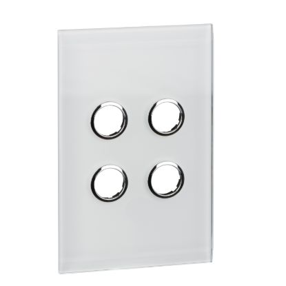 Picture of Glass Fascia, C-Bus Control and Management System, 4 Gang, Saturn Series, Rectangular