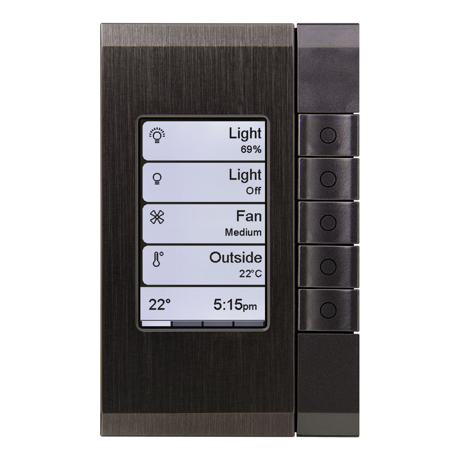 Picture of Wall Plate, C-Bus eDLT, Saturn, Enhanced Dynamic Labelling Technology, 5 Key Grid