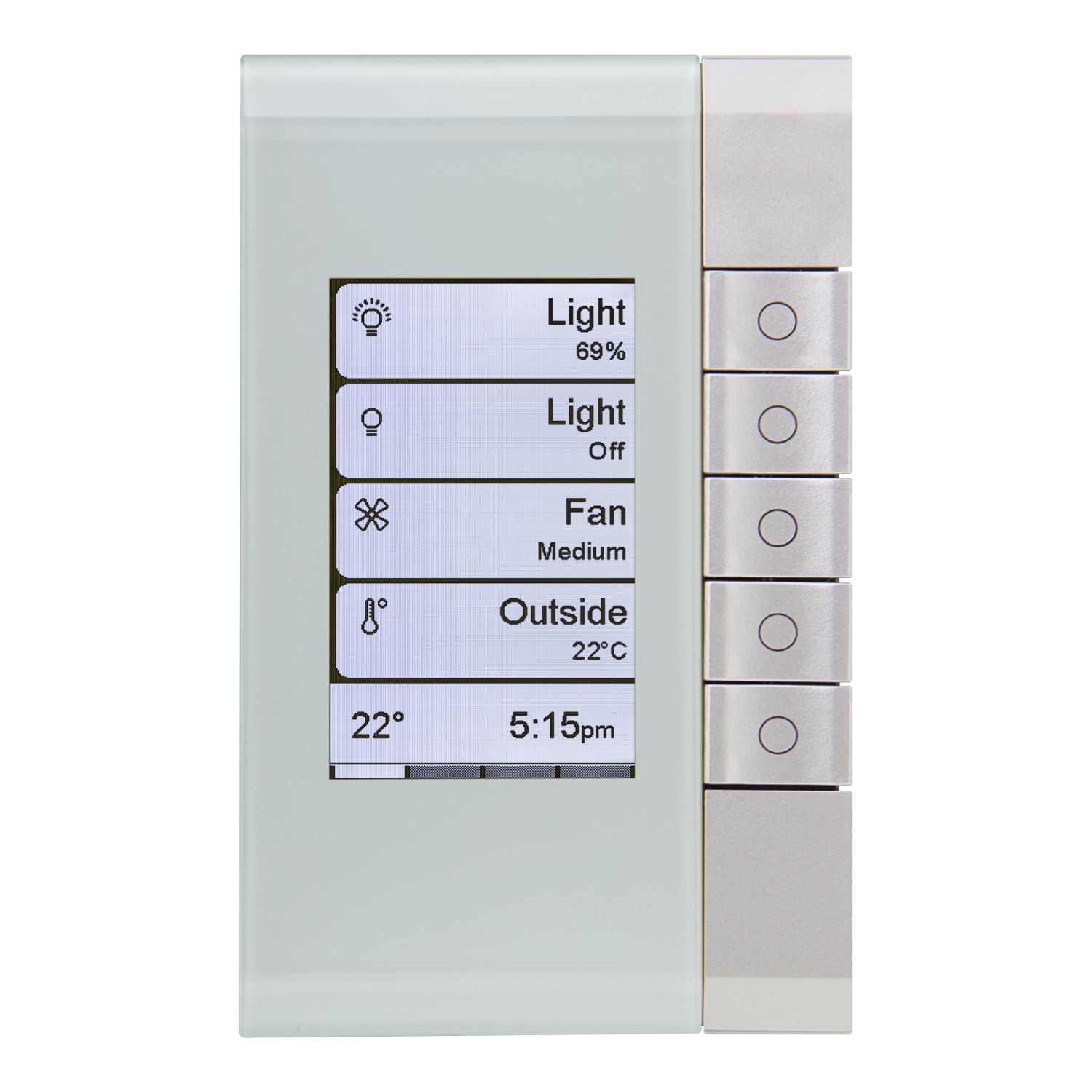 Picture of Wall Plate, C-Bus eDLT, Saturn, Enhanced Dynamic Labelling Technology, 5 Key Grid