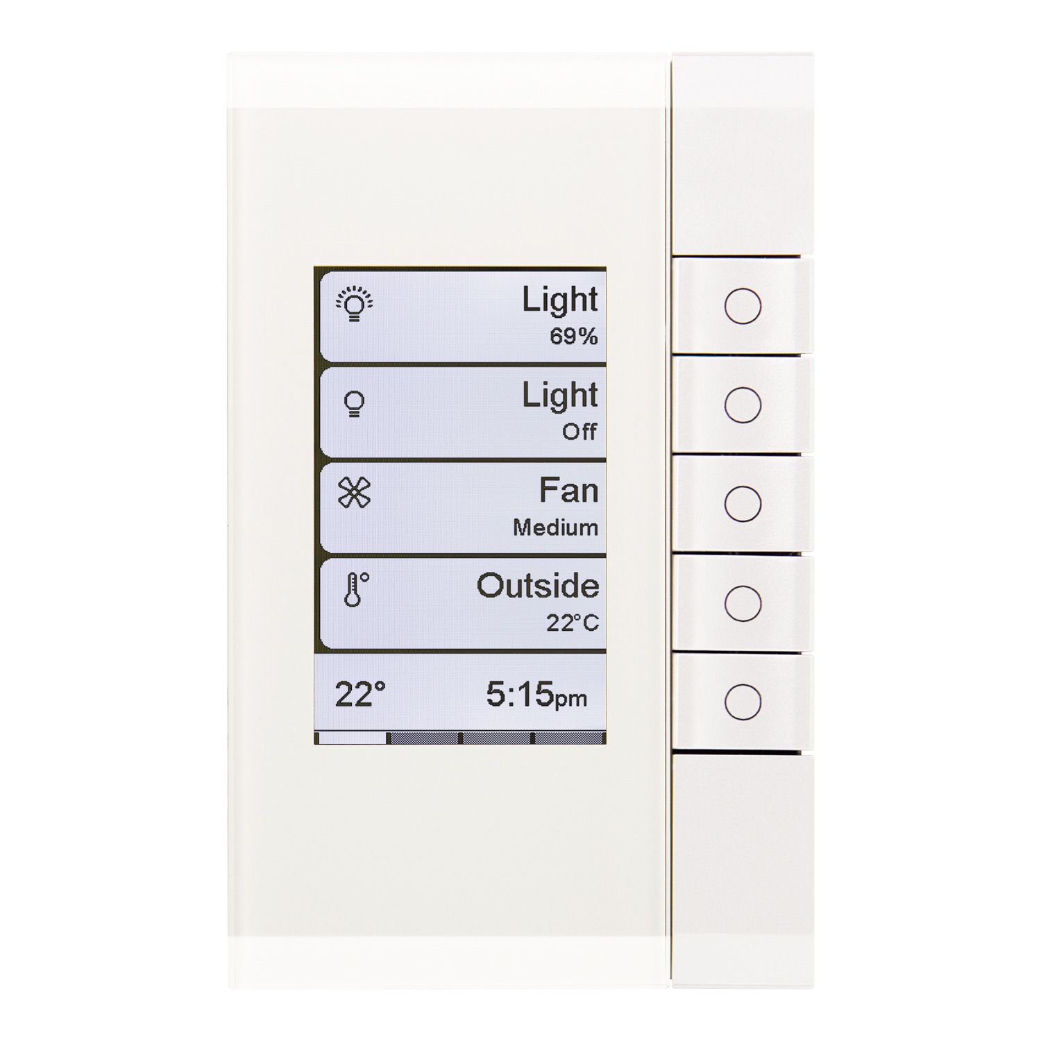 Picture of Wall Plate, C-Bus eDLT, Saturn, Enhanced Dynamic Labelling Technology, 5 Key Grid