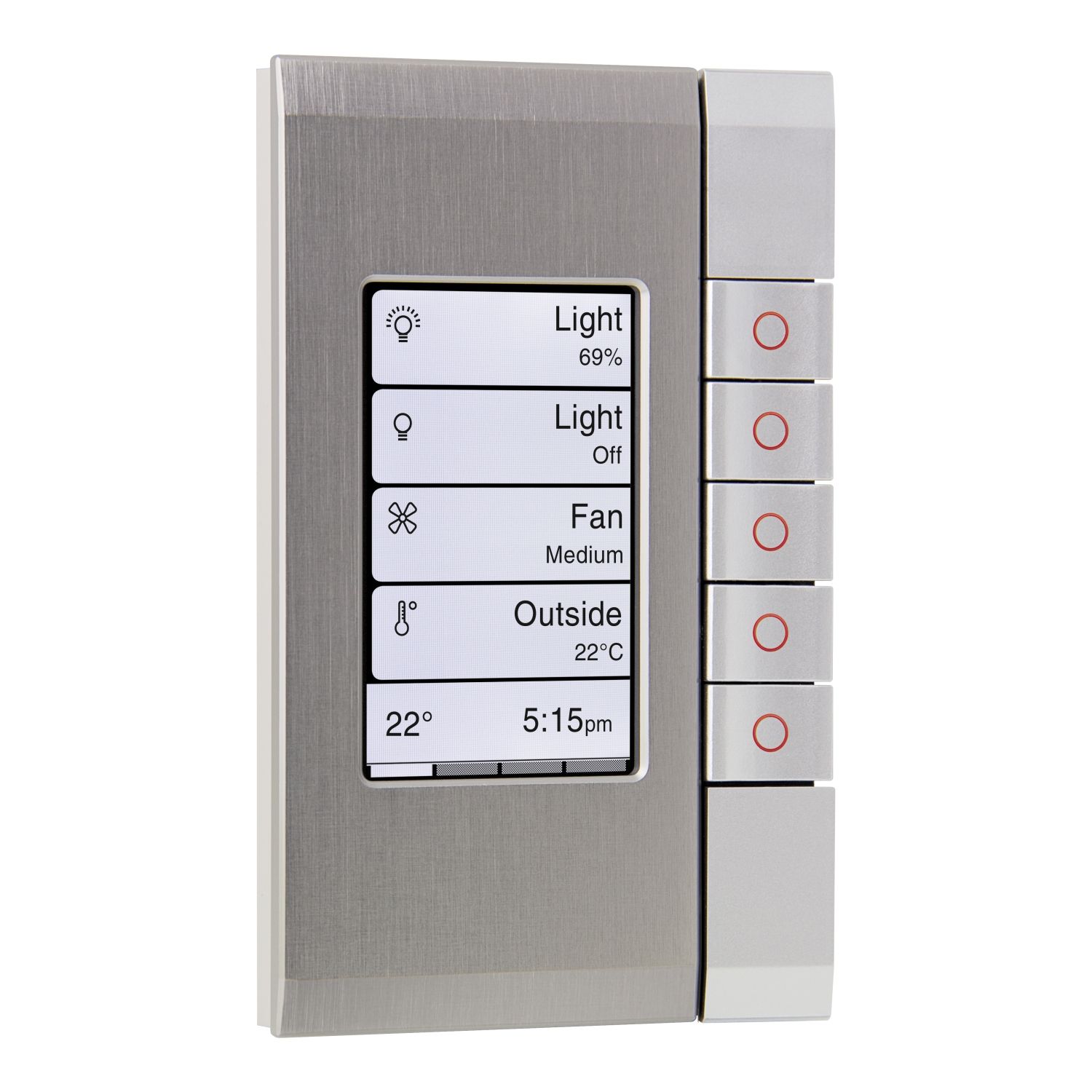 Picture of Wall Plate, C-Bus eDLT, Saturn, Enhanced Dynamic Labelling Technology, 5 Key Grid
