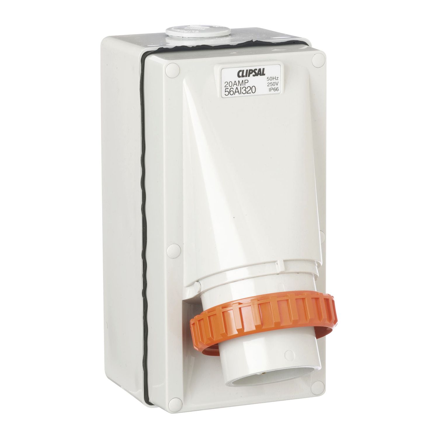 Picture of Appliance Inlet, Clipsal - 56 Series, IP66, 250V 20A - 3 Round Pins