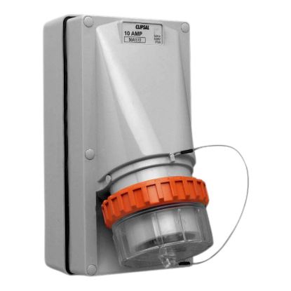Picture of Appliance Inlet, Clipsal - 56 Series, 5 Round PIN, 10A, 500V, IP66