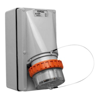 Picture of Appliance Inlet, Clipsal - 56 Series, 5 Round PIN, 40A, 500V, IP66
