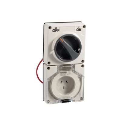 Picture of Switched Socket, Clipsal - 56 Series, Surface Ip56 3 PIN 10A Less Enclosure