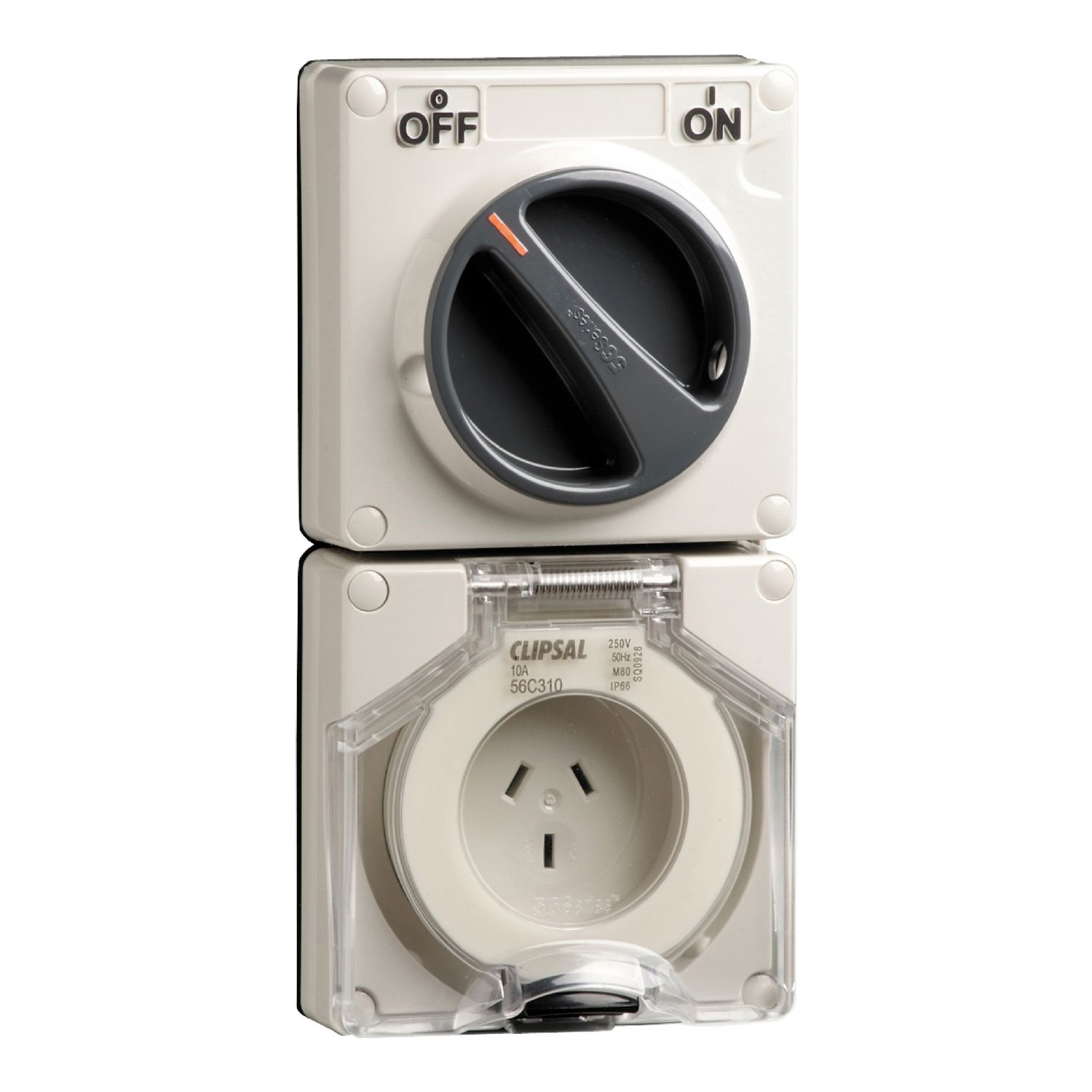 Picture of Switched Socket, Clipsal - 56 Series, Surface IP66 3 PIN 10A