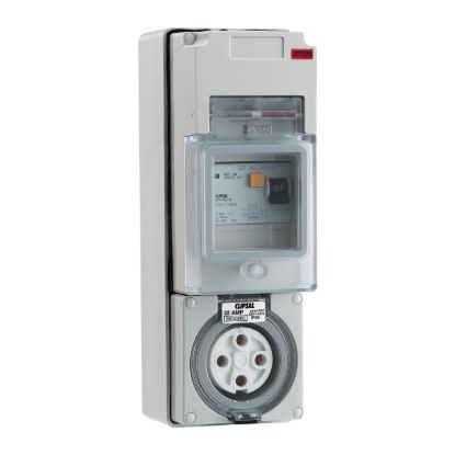 Picture of RCD Protected Switched Socket Outlet, Clipsal - 56 Series, 500V, 32A, 4 Round PIN, IP66, 30mA