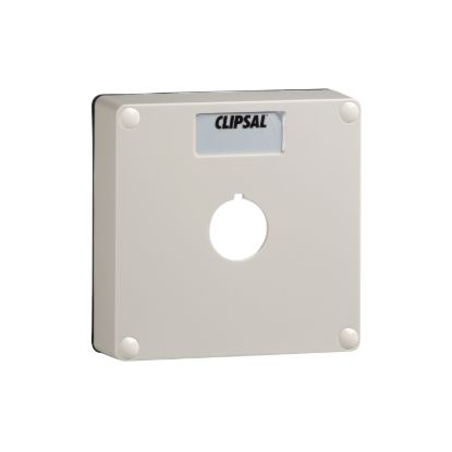 Picture of Lid, Clipsal - 56 Series, 1 Gang with 1 X 22mm Diameter Aperture. Lid Made of Plastic & Includes Gasket