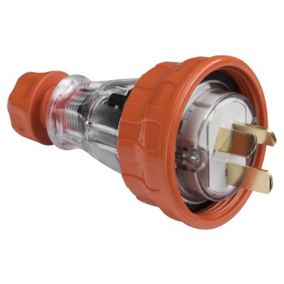 Picture of Straight Plug, Clipsal - 56 Series, IP66, 250V 20A - 3 Flat Pins