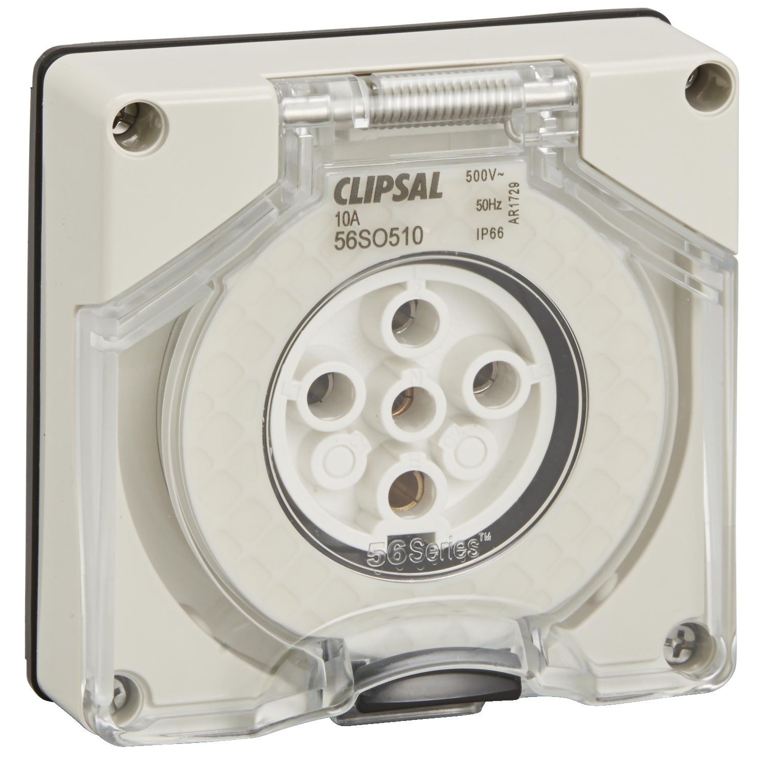 Picture of Socket Outlet, Clipsal - 56 Series, Surface 5 PIN Round 10A Less Enclosure