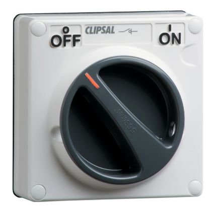 Picture of Surface Switch, Clipsal - 56 Series, IP66 1 Gang Double Pole 32A Less Enclosure