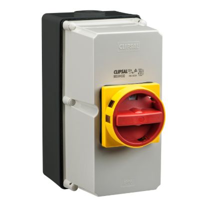 Picture of Surface Switch, Clipsal - 56 Series, 1 Gang, 4 Pole, 690VAC, 63A, Heavy Duty