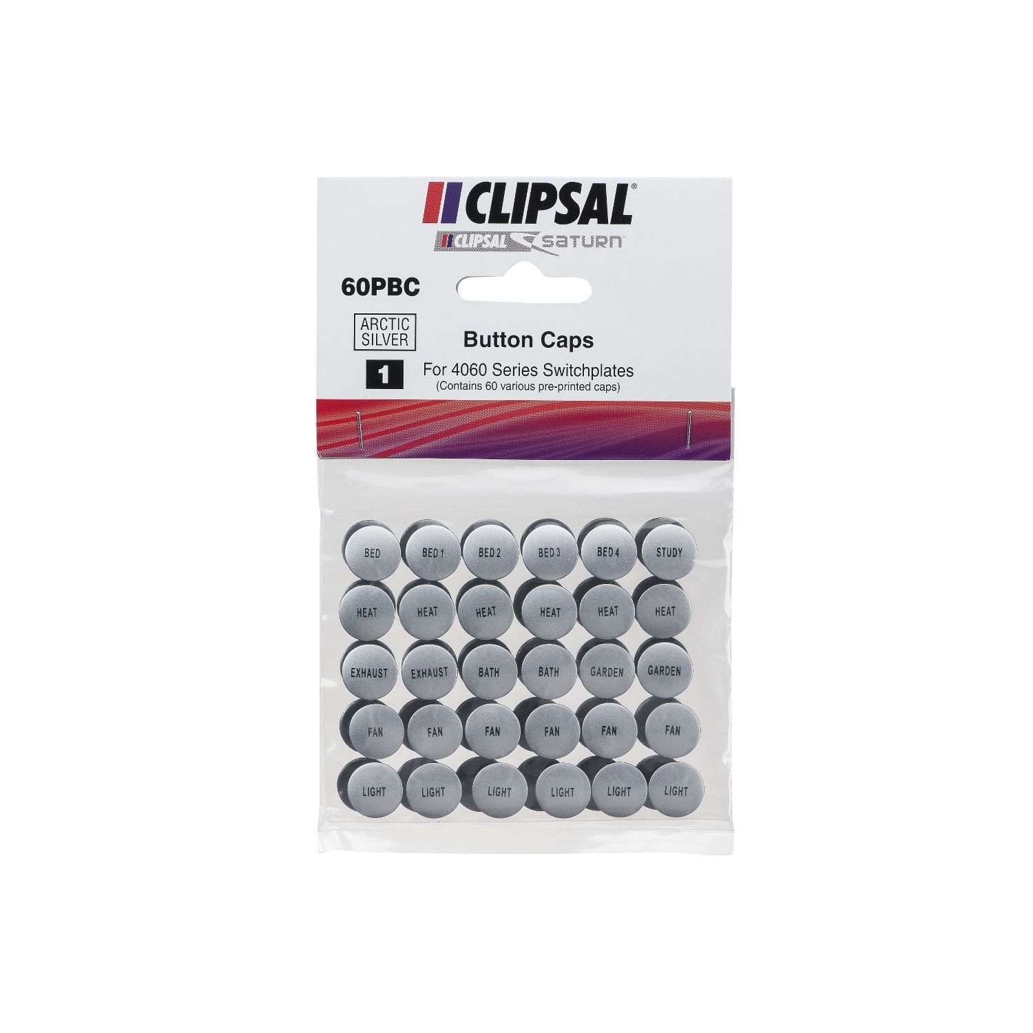 Picture of CAP BUTTON PRE-LABEL 60PB PK60