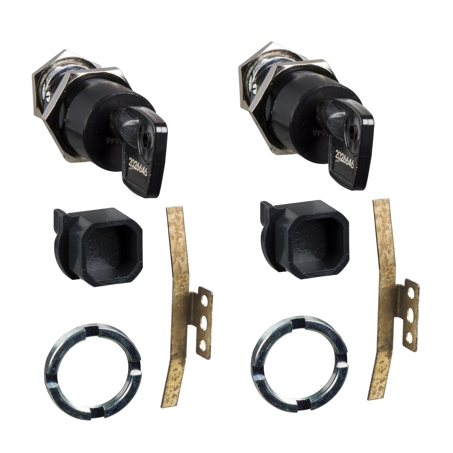 Picture of Chassis locking, MasterPact NT drawout, disconnected position locking, Profalux keylock, 2 locks, 1 key, spare part