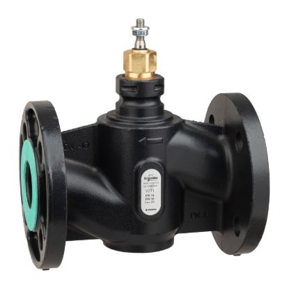 Picture of Venta V211 Globe Valve, 2-Way, PN16, Flanged, DN40, 25 kvs, Nodular Iron Body and Seat, Brass Plug, Stem Up Closed.