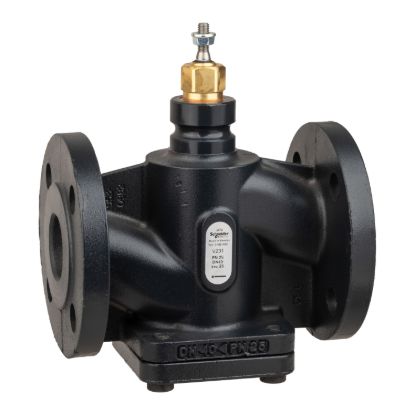 Picture of Venta V231 Globe Valve, 2-Way, PN25, Flanged, DN40, Kvs 25, Nodular Iron, Stainless Plug and Seat, Stem Up Closed.