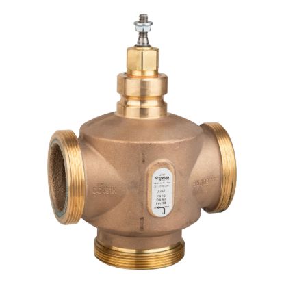 Picture of Venta V341 Globe Valve, 3-Way, PN16, G 2-3/4 External Thread, DN50, Kvs 38, Bronze Body, Stainless Steel Trim.