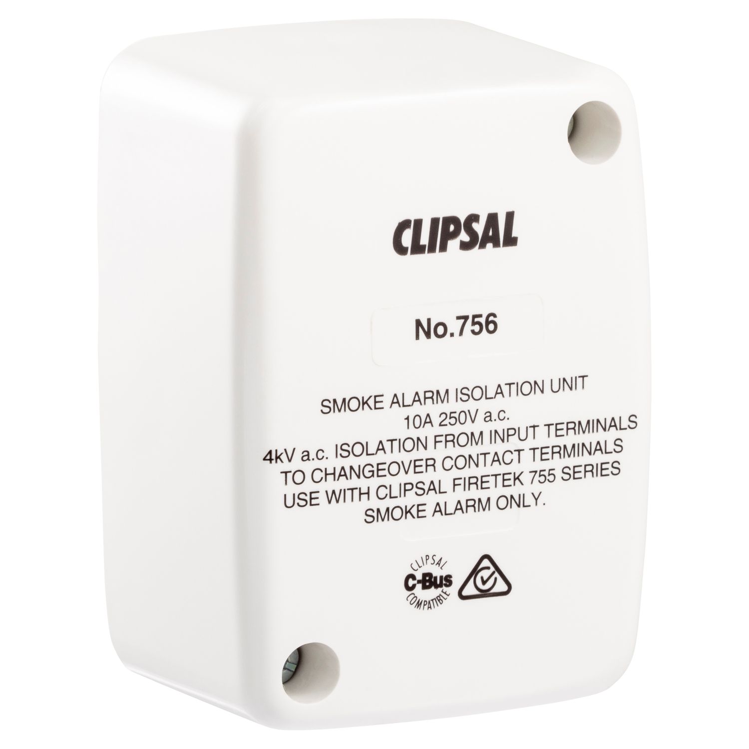 Picture of Smoke Alarm Isolation Unit, Clipsal - Smoke Alarms, Compatible with Clipsal Smoke Alarms, for Output to External Siren/Strobe