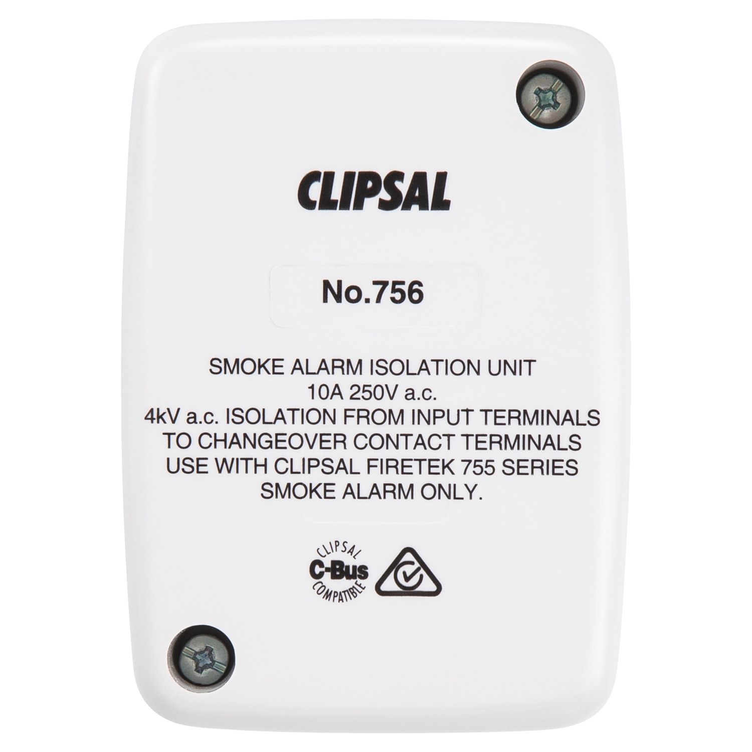 Picture of Smoke Alarm Isolation Unit, Clipsal - Smoke Alarms, Compatible with Clipsal Smoke Alarms, for Output to External Siren/Strobe