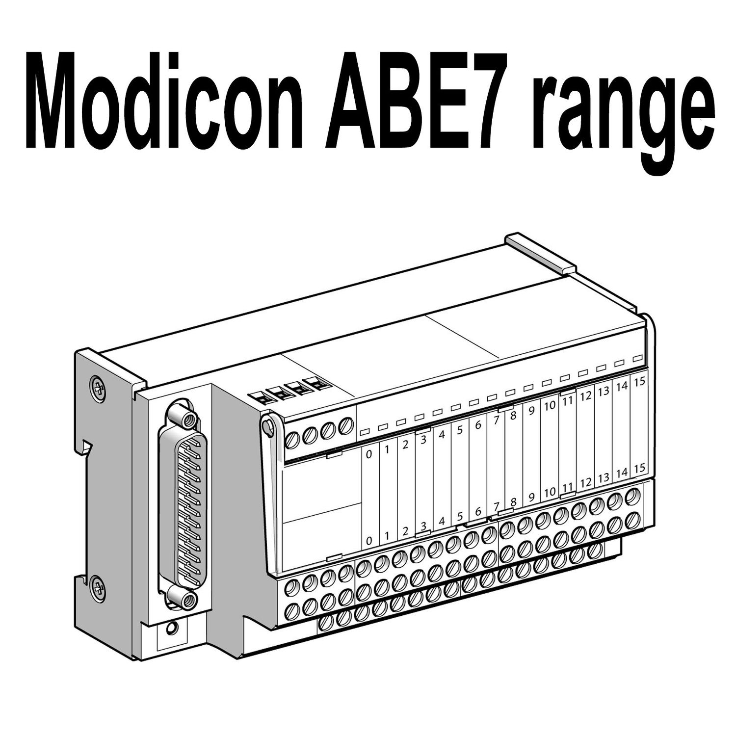 Picture of set of 160 pre-cut labels in 25 sheets - for connection sub-base ABE7