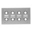 Picture of Labelled Switch Plate, Metal Plate Series, 8 Gang