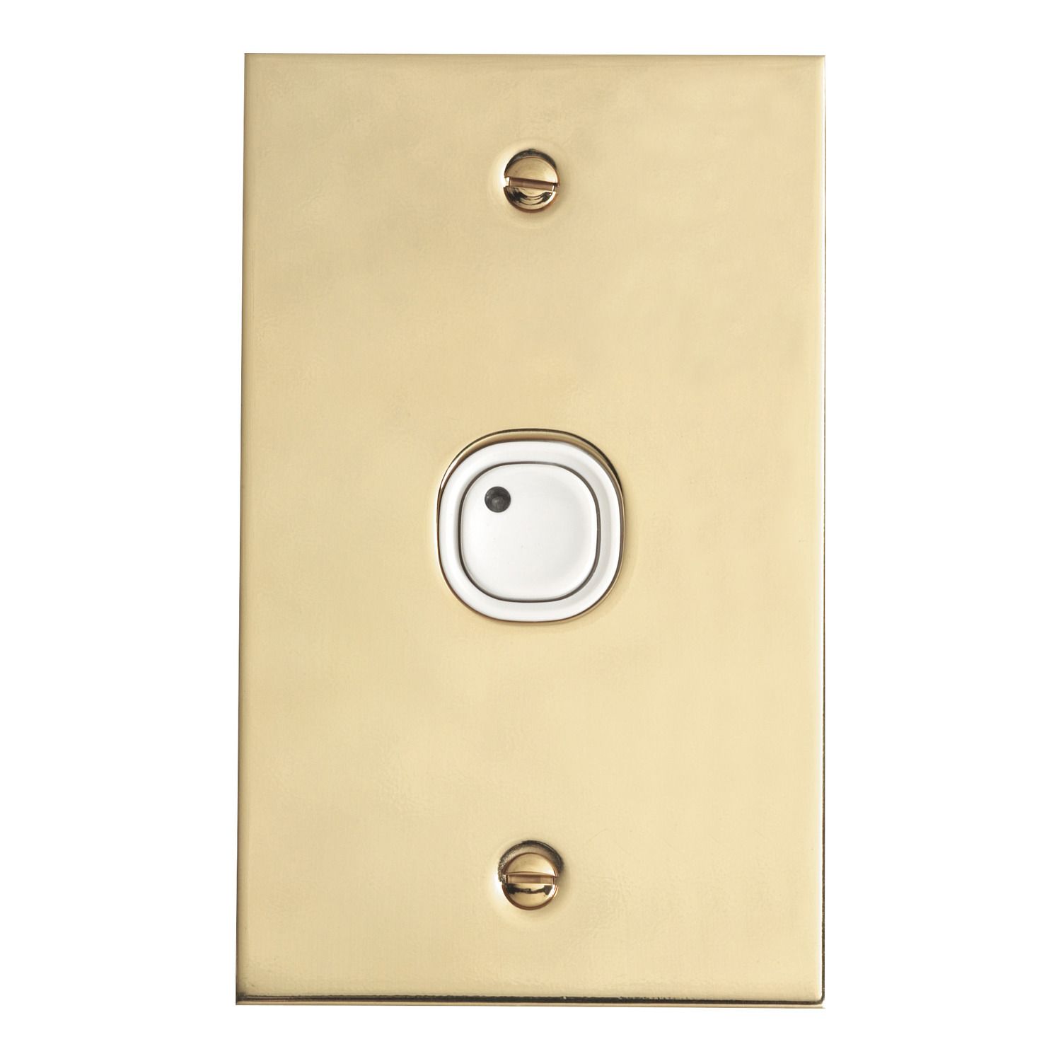 Picture of Flat Plate, C-Bus Control and Management System, Key Input, 1 Gang, B Style, Learn Enabled, Brass