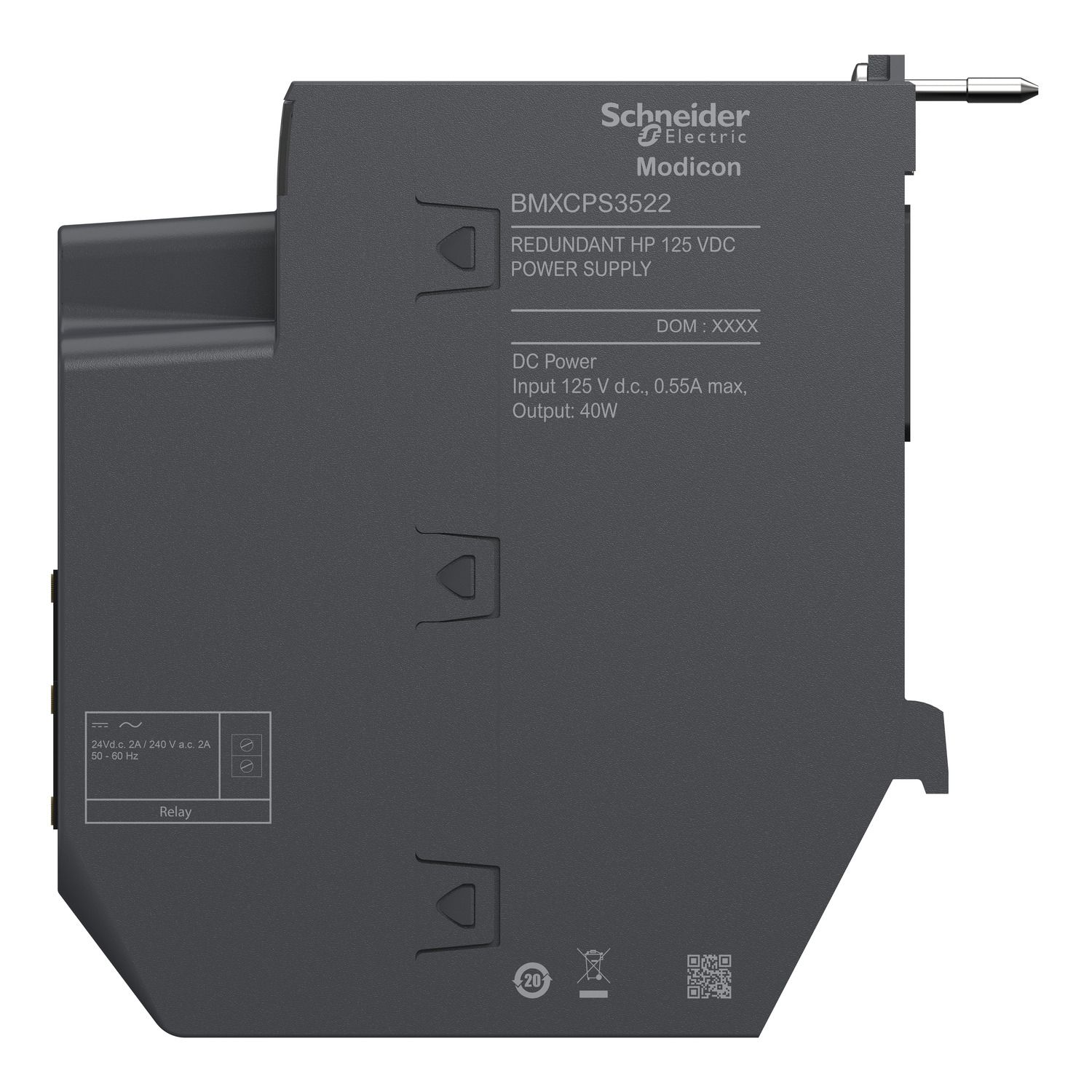 Picture of redundant power supply module, Modicon X80, 125V DC