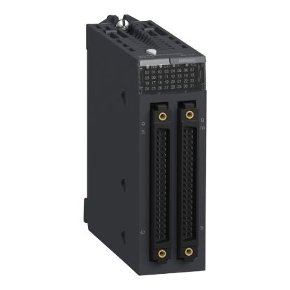 Picture of discrete output module, Modicon X80, 64 transistor outputs, 24V DC positive, conformal coating