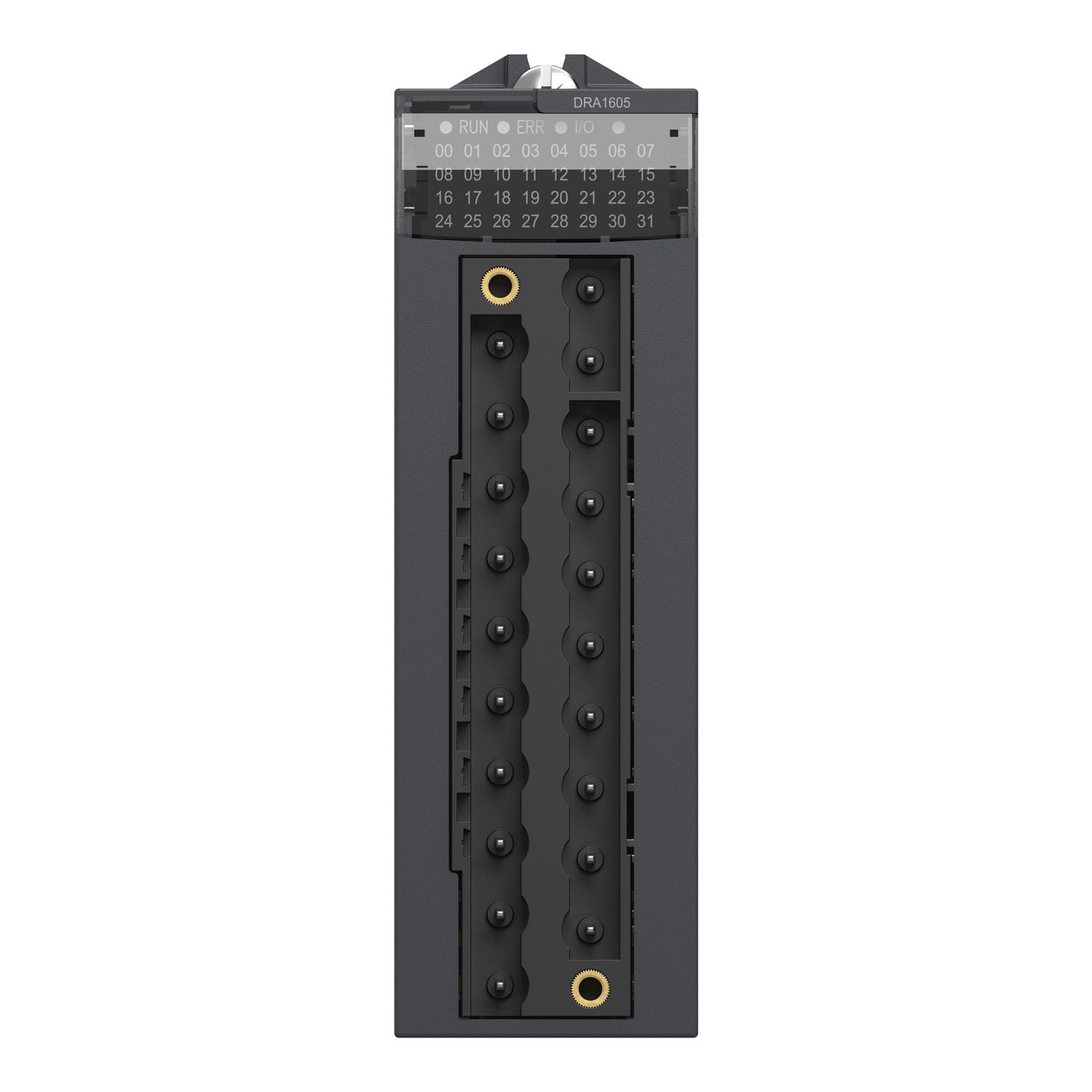 Picture of discrete output module, Modicon X80, 16 NO relay outputs, 24 to 240V AC, 24 to 48V DC