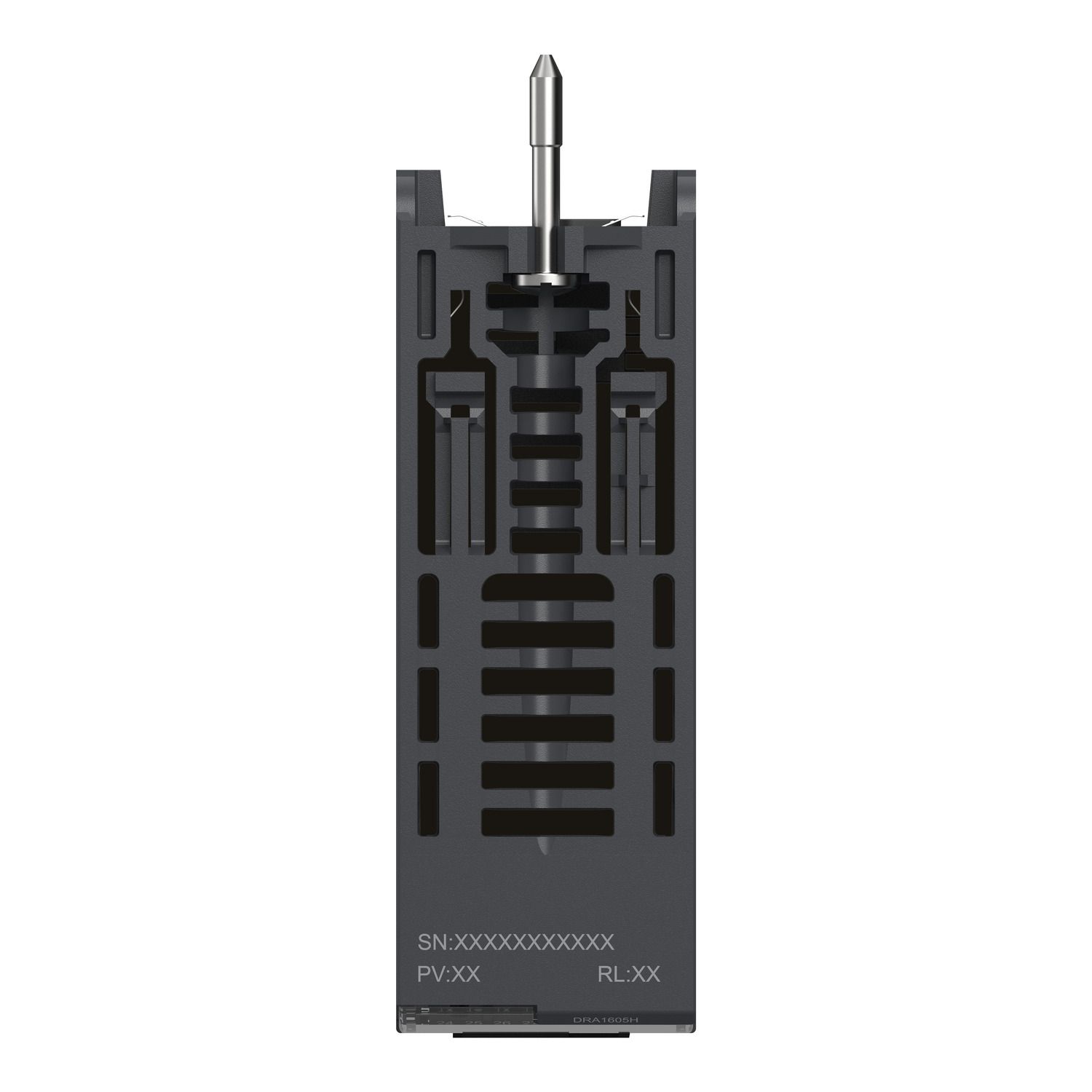 Picture of discrete output module, Modicon X80, 16 NO relay outputs, 24 to 240V AC, 24 to 48V DC, for severe environments