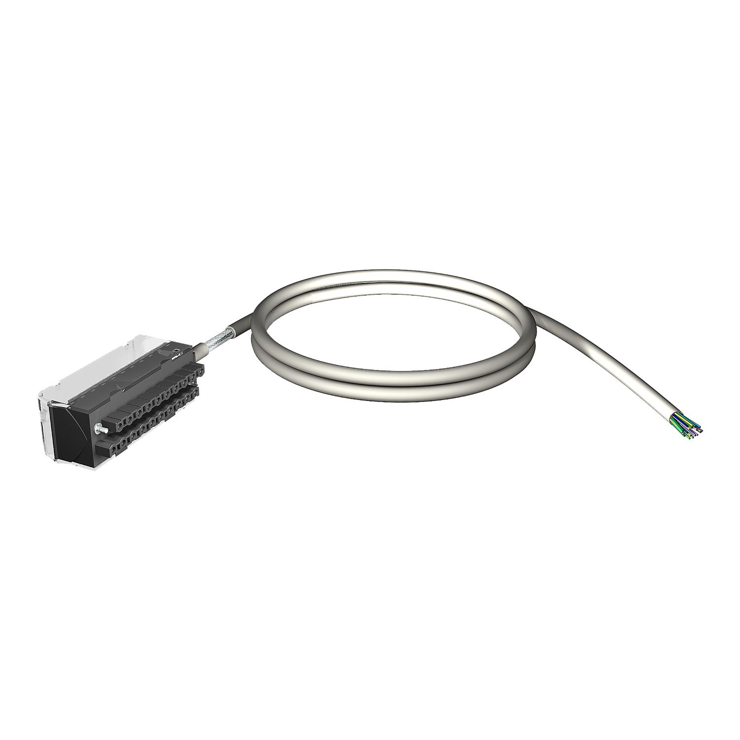 Picture of shielded cord set, Modicon X80, 28-way terminal, one end flying leads, 5m