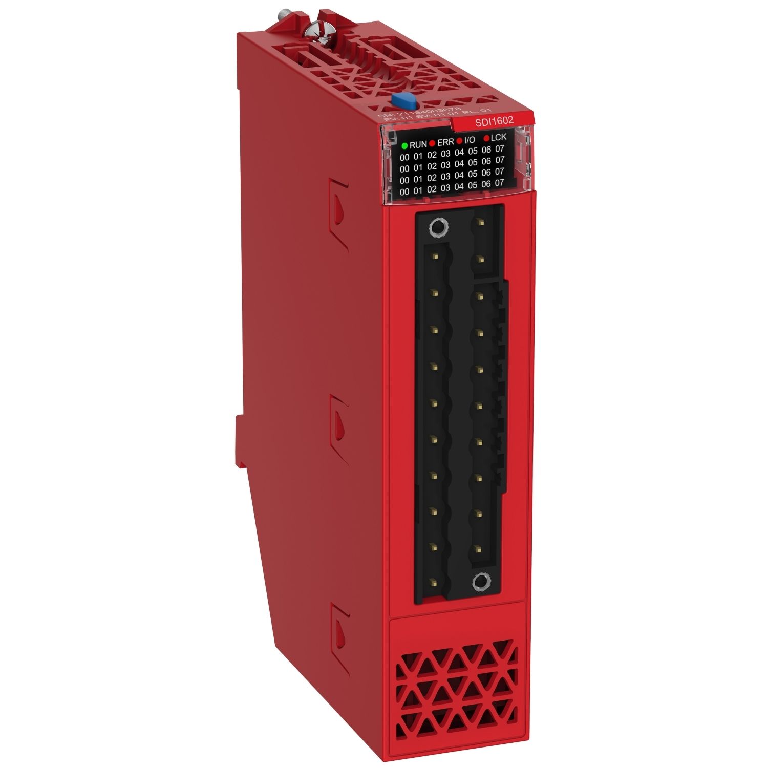Picture of safety discrete input module, Modicon X80, 16 inputs, 24V DC positive