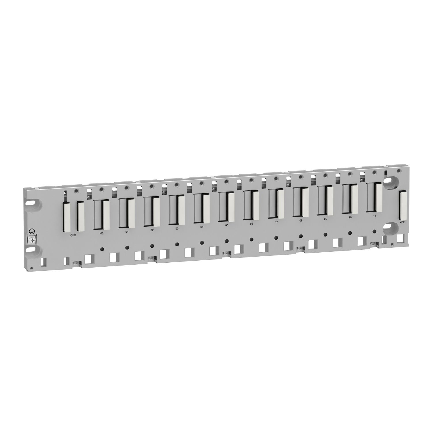 Picture of Backplane, Modicon X80, 12 slots, panel, mounting plate mounted