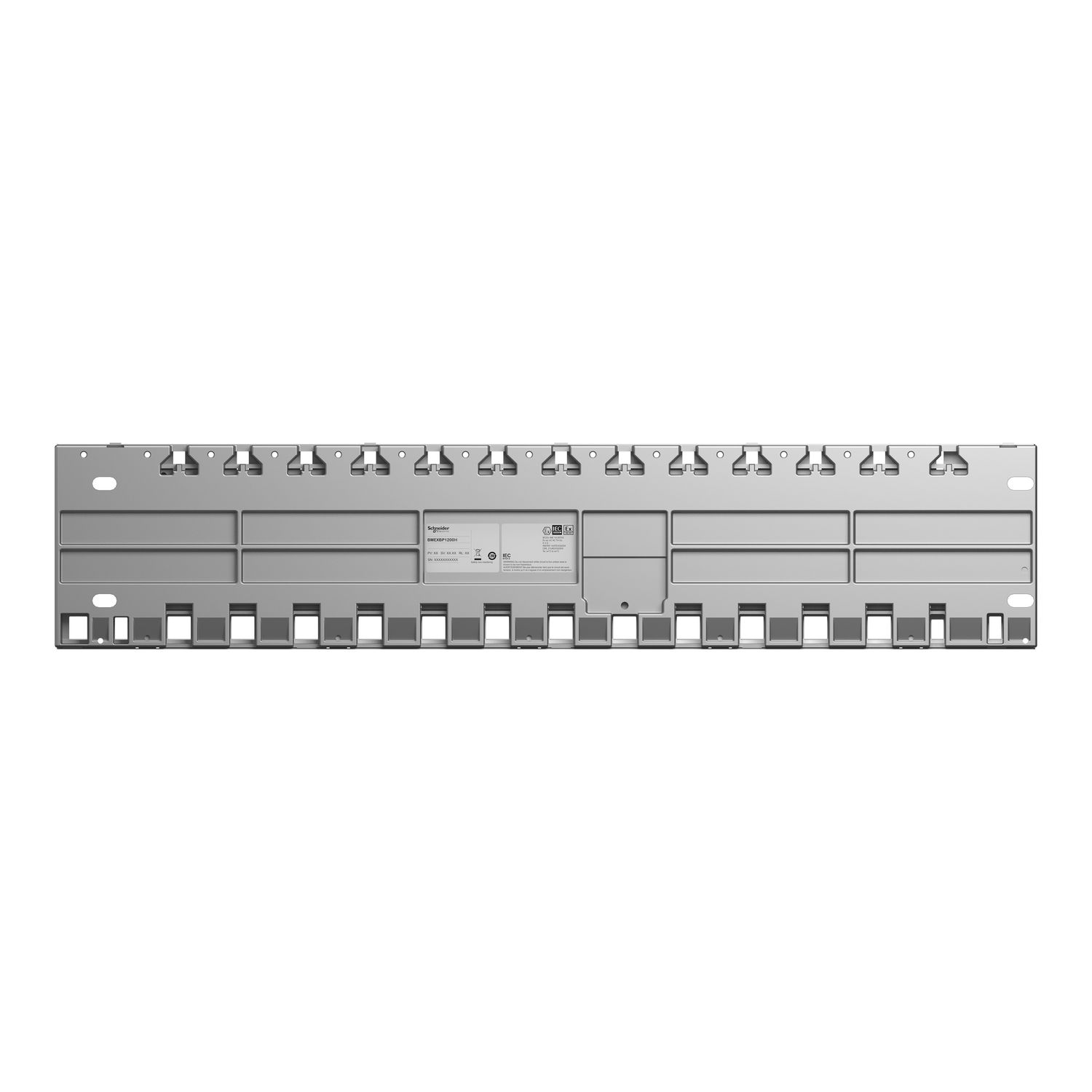 Picture of Backplane, Modicon X80, 12 slots, panel, mounting plate mounted, ruggedized